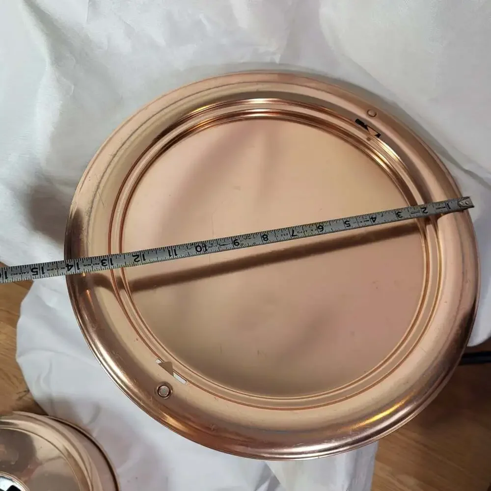 Vintage West Bend Copper Aluminum Locking Cake Carrier with Humidity Stone